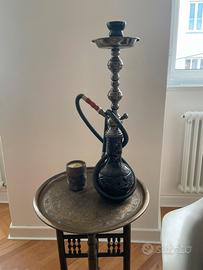 narghilè (shisha) in vetro e metallo