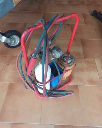 kit stazione cannello taglio ossigeno. 