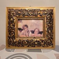 Quadro "Angeli di Raffaello" con Cornice Barocca 