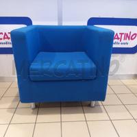 POLTRONA POZZETTO TESSUTO BLU ELETTRICO