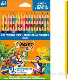 BIC Set di 54 Pastelli Colorati Assortiti