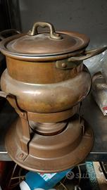 Pentola per fondue in rame massiccio