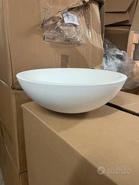 Lavabo ciotola da appoggio bianco matt