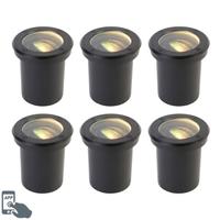 6 Faretti da incasso giardino completi di lampade