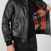 Giacca uomo blusotto pelle nera