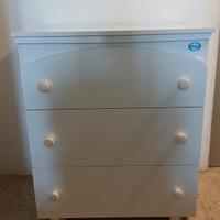 fasciatoio, vasca bagnetto e cassettiera Pali