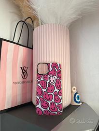 Cover iPhone 11 con disegno Smile rosa