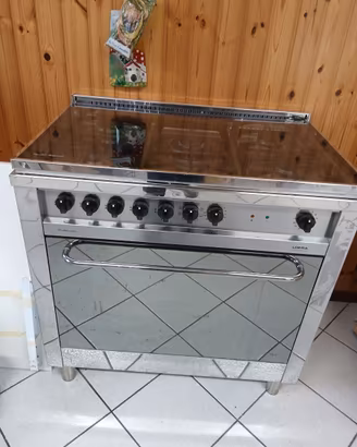Cucina LOFRA 5 fuochi a gas forno e piano in vetro