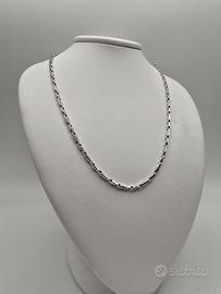 Collana Uomo Oro Bianco 18 Kt