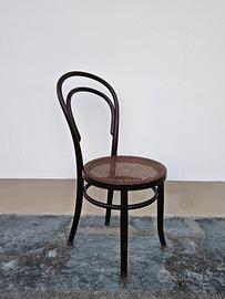 Sedia antica Fischel originale in legno curvato