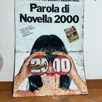 Manifesto pubblicitario in latta smaltata anni 80