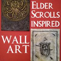 Skyrim Wall Art fatto a mano - 19x27 cm