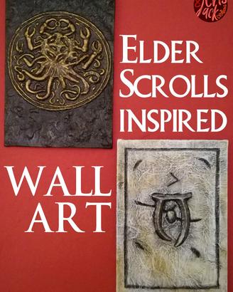 Skyrim Wall Art fatto a mano - 19x27 cm