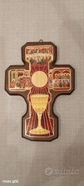 Crocifisso da parete in legno Prima Comunione 2003