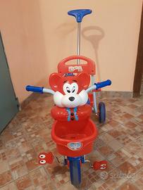 Triciclo Colibrì blu e rosso con asta