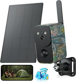 Xega 4G LTE Telecamera Esterno Solare con SIM