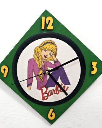 BARBIE - OROLOGIO DA PARETE IN LEGNO