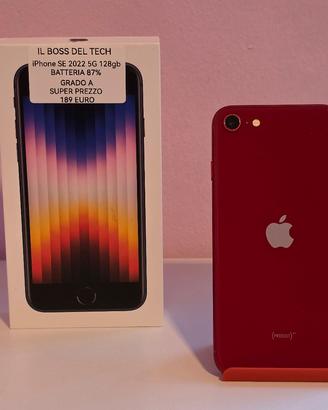PROMO iPhone SE 2022 5G 128gb product Red 🔋87%