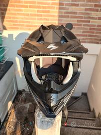 casco x moto compreso di occhiali a fascia Scott 
