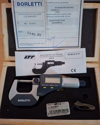 Micrometro per esterni digitale Borletti MDE01 0-2