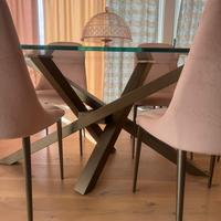 Tavolo in cristallo Riflessi modello Shangai