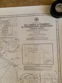 Carta nautica e tubo contenitore