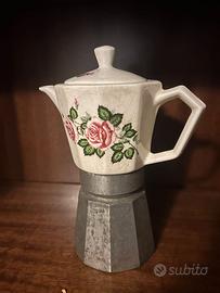 Caffettiera moka porcellana vintage anni 60