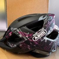 Casco da ciclismo abus  - nero e fucsia TG M 52-58