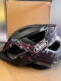 Casco da ciclismo abus  - nero e fucsia TG M 52-58