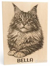 INCISIONE FOTO PERSONALIZZATA SU LEGNO