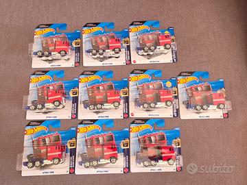 Optimus prime hot wheels 10 x 