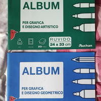 2 album da disegno 24x 33 liscio e ruvido