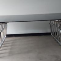 Tavolo acciaio e vetro vintage