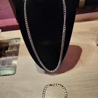 Collana cubana + bracciale
