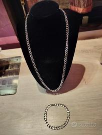Collana cubana + bracciale