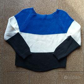 Pullover maglia donna maniche lunghe scollo tondo