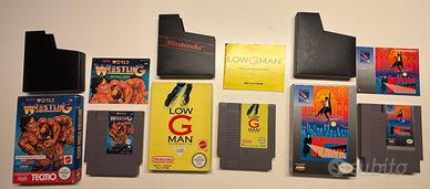 Nintendo NES LowGman, Hudson Hawk, World Wrestling