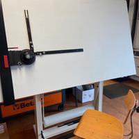 Tecnigrafo Zucur Tavolo Bieffe 100x170 e sgabello