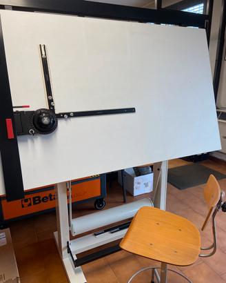 Tecnigrafo Zucur Tavolo Bieffe 100x170 e sgabello