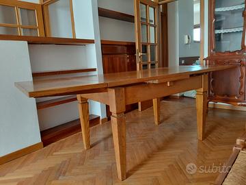 Tavolo Allungabile Castagno Massiccio + 6 Sedie