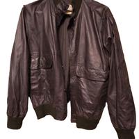 Giacchino In vera pelle colore marrone scuro XL