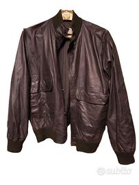 Giacchino In vera pelle colore marrone scuro XL