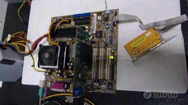 Scheda madre Asus P4B-M + CPU Intel Pentium 4 1,6