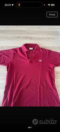 polo lacoste borgogna taglia 3 s/m