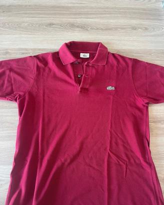 polo lacoste borgogna taglia 3 s/m