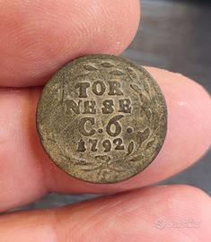 Moneta 6 Cavalli (Tornese)  1792 Ferdinando IV 