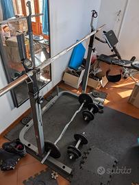 Rack, Porta pesi, Panca Romana, Bilanciere, Dischi