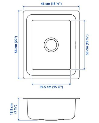 Lavello cucina IKEA  inox completo di sifone