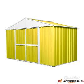 Capanno box esterno lamiera 360x175cm giallo