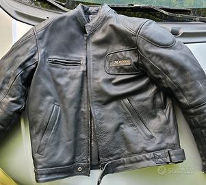 Giacca Moto Pelle Nera Uomo 